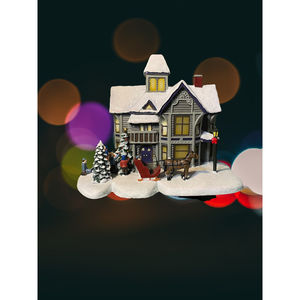 Thomas Kinkade "Victorian Christmas" Winter Wonderland Illuminated Garland 2006